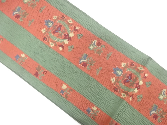 JAPANESE FUKURO OBI / MATELASSE / WOVEN FLOWER